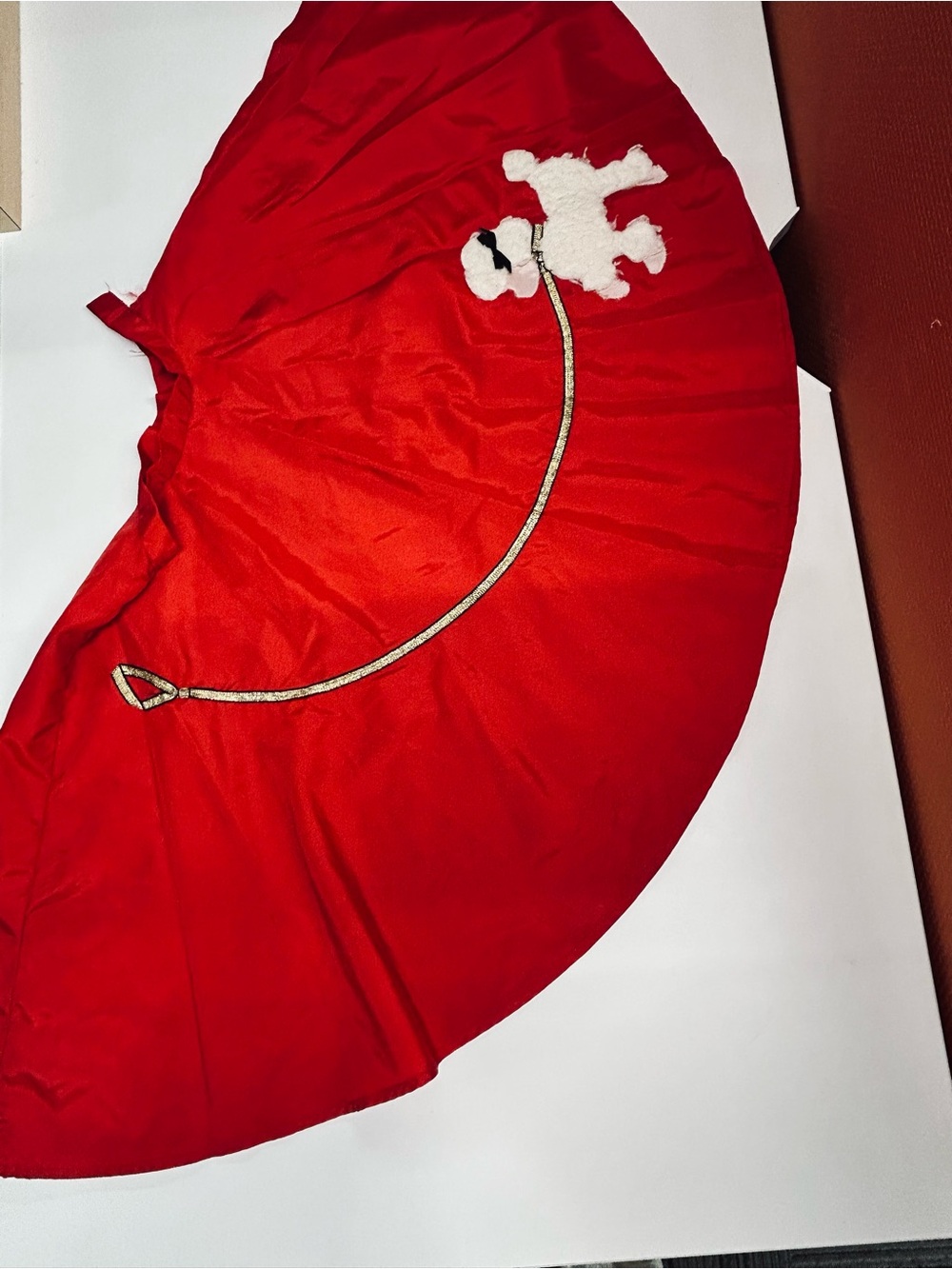 Vintage red girls Poodle Skirt 20” waist Halloween Sock Hop